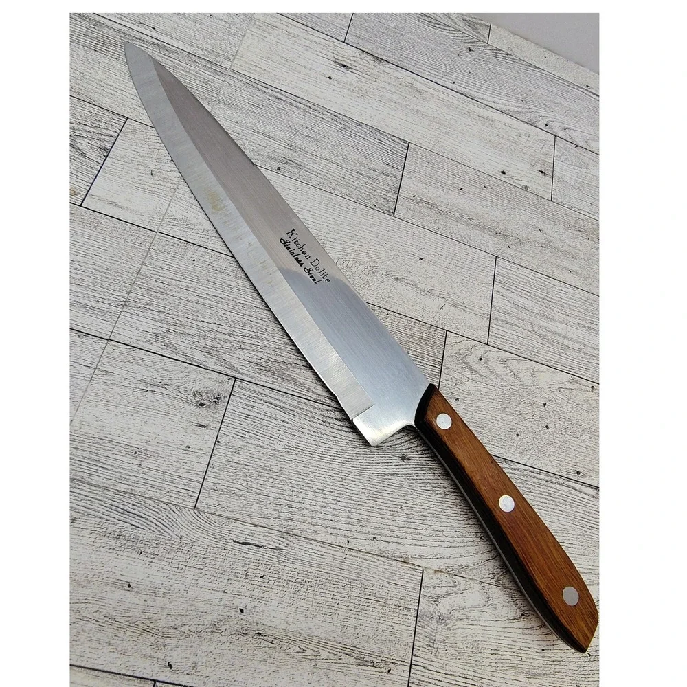 Vintage Japanese Kitchen Delite Chefs Knife Full Tang‎ 14